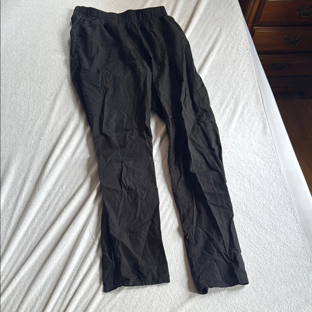 For Days Black Straight Leg Pants Lightweight Casual